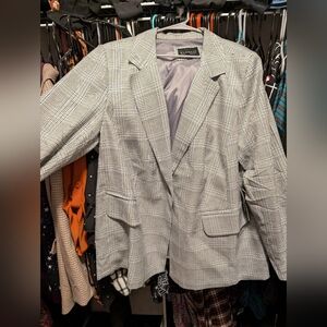 NWT Eloquii Grey Plaid Blazer